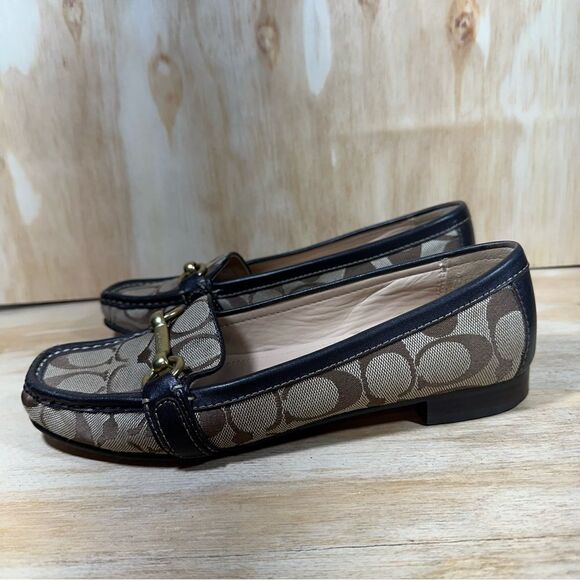 Coach Monogram Driving Loafers Women’s Size 7 - Picture 1 of 8